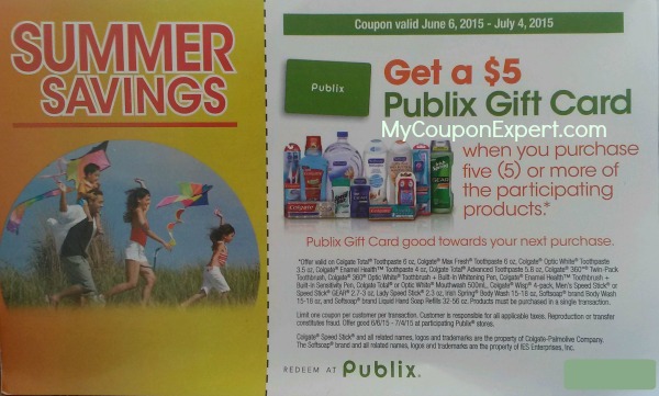 WOW!  Publix $5 Gift Card Promo Summer Savings is back!