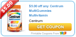 HOT New Printable Coupon: $5.00 off any Centrum MultiGummies Multivitamin