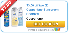 HOT New Printable Coupon: $3.00 off two (2) Coppertone Sunscreen Products
