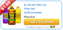 New HOT Printable Coupon: $1.00 off TWO (2) Pine-Sol multi-purpose cleaners