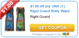 HOT New Printable Coupon: $1.00 off any ONE (1) Right Guard Body Wash