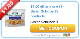 HOT New Printable Coupon: $1.00 off any one (1) Sister Schubert’s products