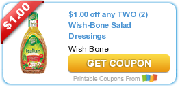 HOT New Printable Coupon: $1.00 off any TWO (2) Wish-Bone Salad Dressings