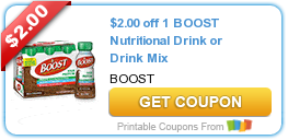 HOT New Printable Coupon: $2.00 off 1 BOOST Nutritional Drink or Drink Mix