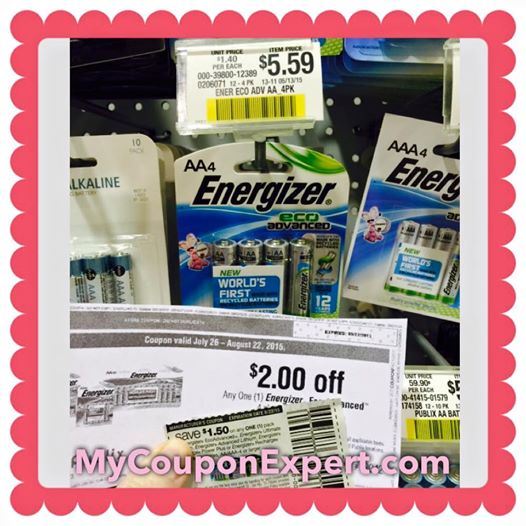 Publix Hot Deal Alert! Energizer Eco Advanced $1.09 Until 8/22