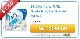 Hot New Printable Coupon: $1.50 off any ONE Glade PlugIns Scented Oil 3ct