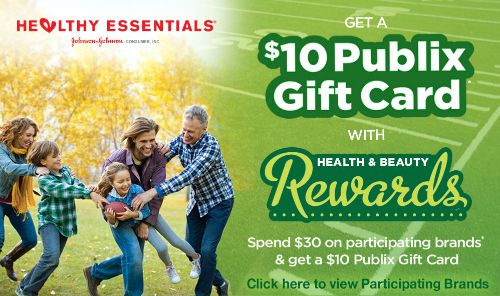 FREE $10 Publix Gift Card or $10 Visa Gift Card With Purchase Until 9/30/15