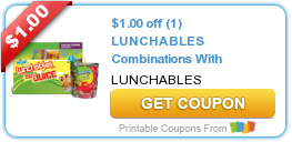 Hot New Printable Coupon: $1.00 off (1) LUNCHABLES Combinations With Drink