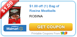 Hot New Printable Coupon: $1.00 off (1) Bag of Rosina Meatballs