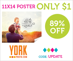 Custom 11X14 Poster for Only $1.00 from York Photo – 89% Savings