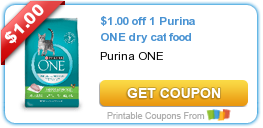 HOT NEW Printable Coupon: $1.00 off 1 Purina ONE dry cat food
