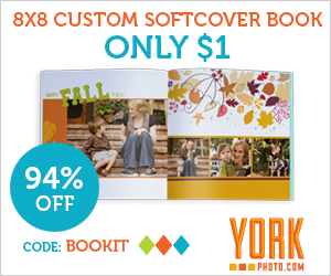 Custom $1 8X8 Custom Softcover Book from York Photo – 94% Savings!