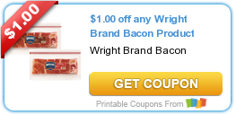 Hot New Printable Coupon: $1.00 off any Wright Brand Bacon Product