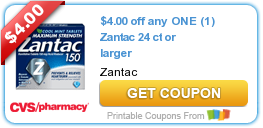 Hot New Printable Coupon: $4.00 off any ONE (1) Zantac 24 ct or larger