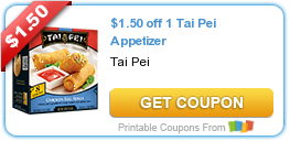 HOT New Printable Coupon: $1.50 off 1 Tai Pei Appetizer