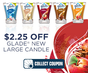 HOT Printable Coupon: $2.25 off on any one Glade 9.2oz Large Candle