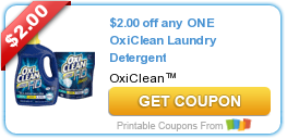 HOT New Printable Coupon: $2.00 off any ONE OxiClean Laundry Detergent