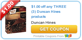 HOT Printable Coupon: $1.00 off any THREE (3) Duncan Hines products