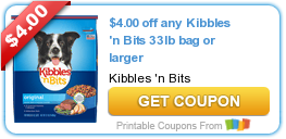 HOT New Printable Coupon: $4.00 off any Kibbles ‘n Bits 33lb bag or larger