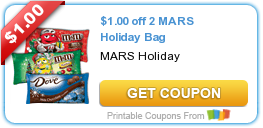 HOT New Printable Coupon: $1.00 off 2 MARS Holiday Bag
