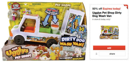 Target 50% off Toy Deal for 11/19 – Ugglys Pet Shop Dirty Dog Wash Van Only $7.49