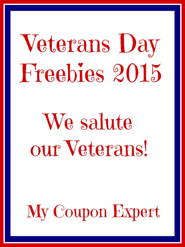 Veterans Day Freebies 2015 – We Salute Our Veterans