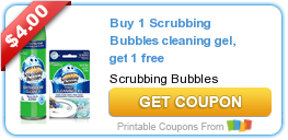 HOT Printable Coupon: Buy 1 Scrubbing Bubbles cleaning gel, get 1 free