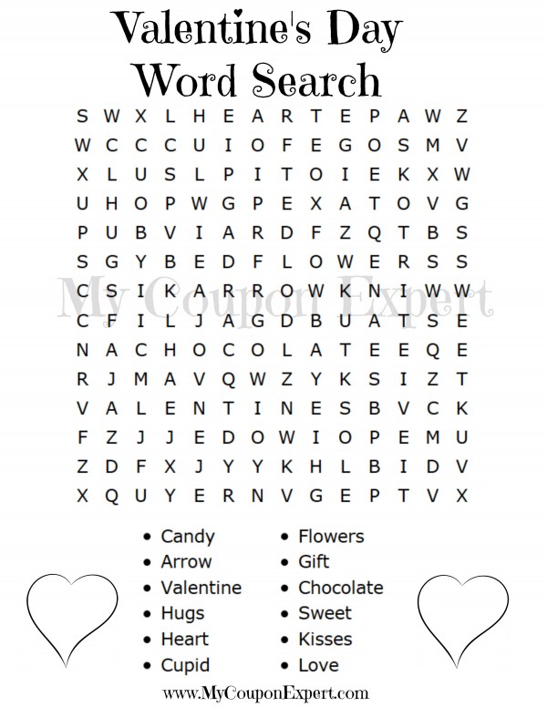 Valentine's Day Word Search MCE Main