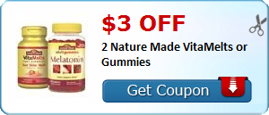 HOT Printable Coupon: $3.00 off 2 Nature Made VitaMelts or Gummies