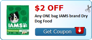 HOT Printable Coupon: $2.00 off Any ONE bag IAMS brand Dry Dog Food