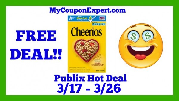 Publix Hot Deal Alert! FREE Cheerios Cereal Until 3/26
