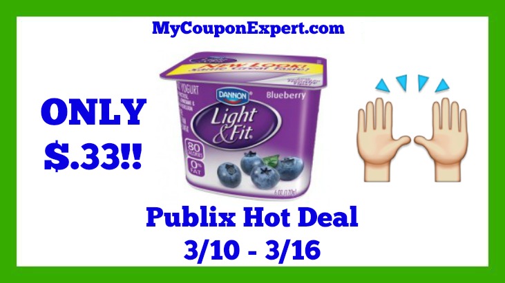 Publix Hot Deal Alert! Dannon Greek Yogurt Only $.33 Starting 3/10