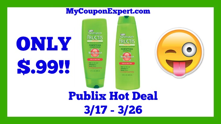 Publix Hot Deal Alert! Garnier Fructis Hair Care Products Only $.99 Until 3/26