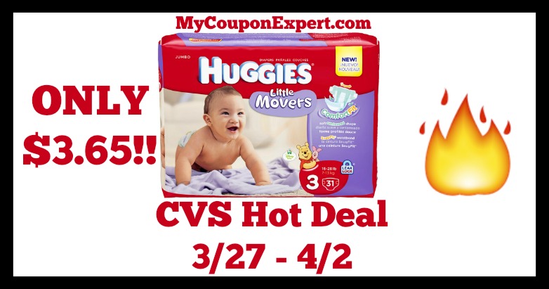 Check This Deal Out – Huggies Diapers Only $3.65 at CVS Until 4/2