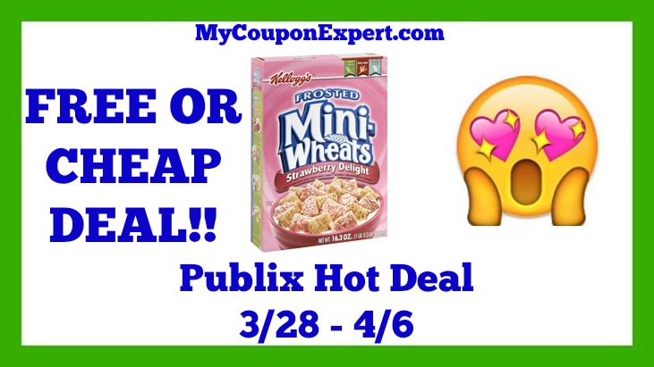 Publix Hot Deal Alert! FREE or CHEAP Kellogg’s Frosted Mini-Wheats Cereal Until 4/6