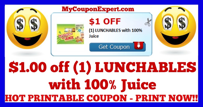 Check This Coupon Out & PRINT NOW!! $1.00 off (1) LUNCHABLES with 100% Juice