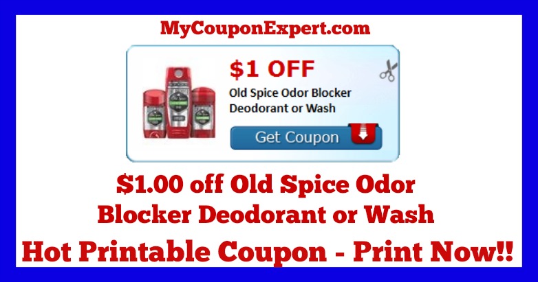 HOT Printable Coupon: $1.00 off Old Spice Odor Blocker Deodorant or Wash