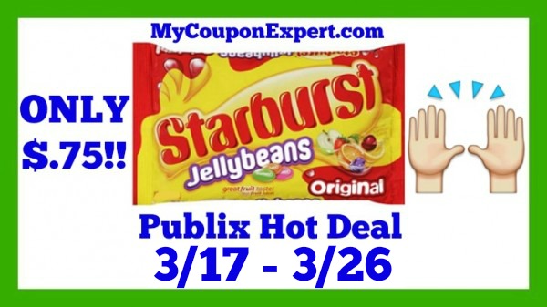 Publix Hot Deal Alert! Starburst Jellybeans Only $.75 Until 3/26