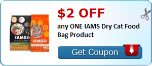 HOT Printable Coupon: $2.00 off any ONE IAMS Dry Cat Food Bag Product