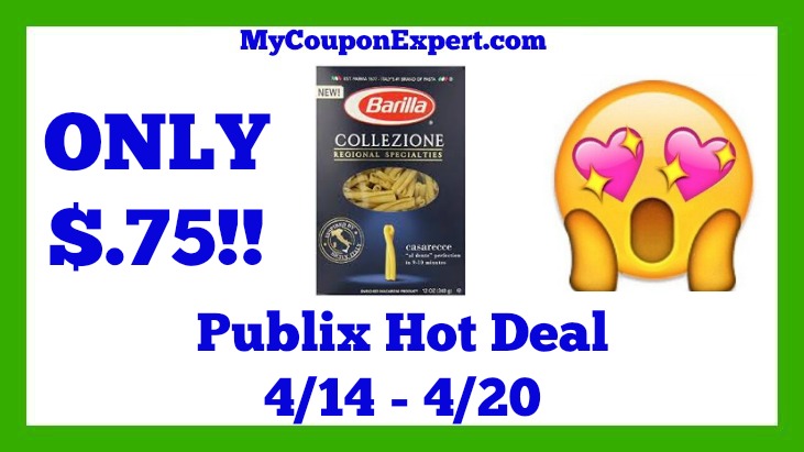 Publix Hot Deal Alert! Barilla Pasta Only $.75 Until 4/20