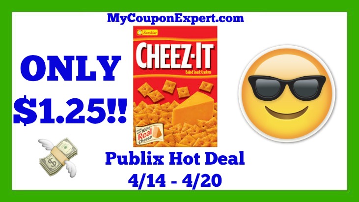 Publix Hot Deal Alert! Cheez-It Baked Snack Crackers Only $1.25 Until 4/20