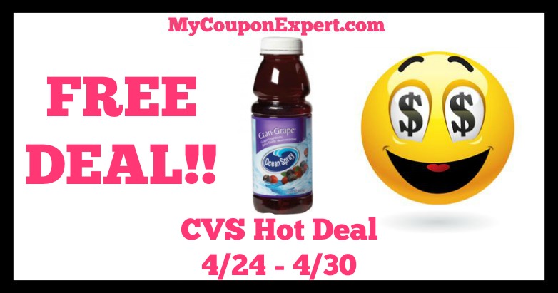 CVS Hot Deal Alert!! FREE Ocean Spray Juice Until 4/30