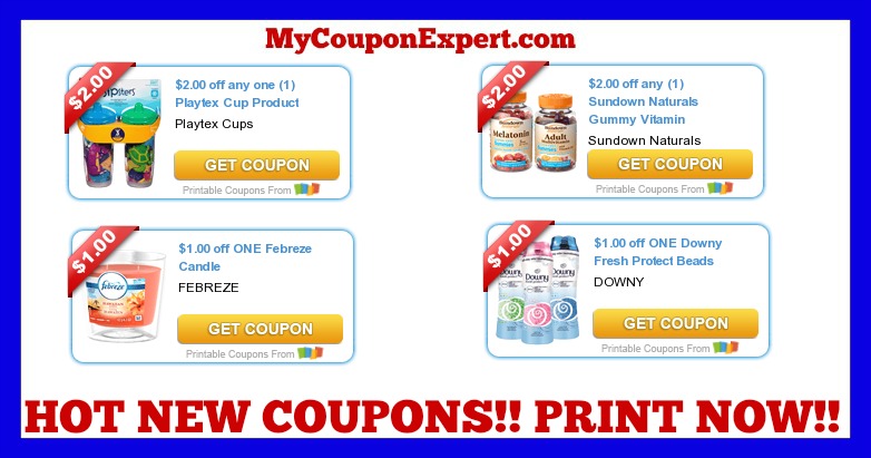 Check These Coupons Out & Print NOW!! Dial, Playtex, Luvs, Boost, Sundown, Downy, Swiffer, Purina, and MORE!!