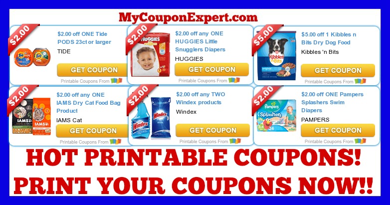Check These Coupons Out & Print NOW!! Huggies, Iams, Tide, Windex, Tampax, Swiffer, Venus, Nivea, and MORE!