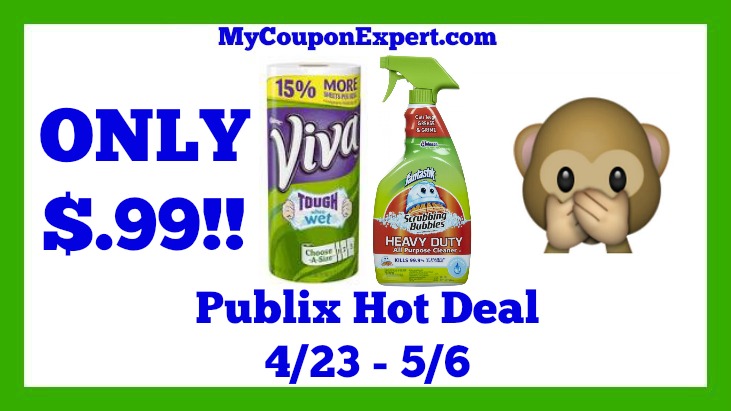 Publix Hot Deal Alert! Viva Paper Towels & Scrubbing Bubbles Only $.99 Until 5/6