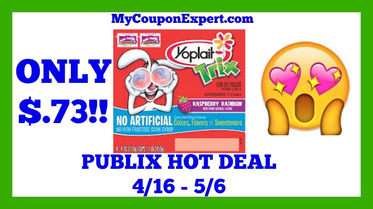 Publix Hot Deal Alert! Yoplait Trix or Yoplait Kids Yogurt Only $.73 Until 5/6