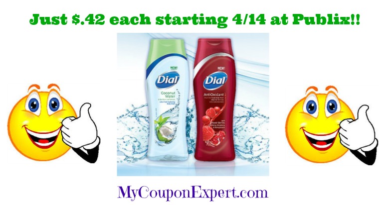 YES!!!  SUPER CHEAP Dial Body Wash at Publix Until 4/20!! Check it out!