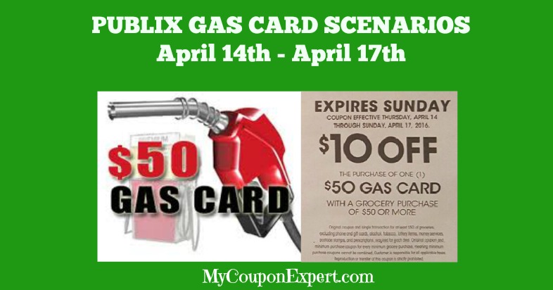 PUBLIX GAS CARD SCENARIOS for April 14th – 17th!!