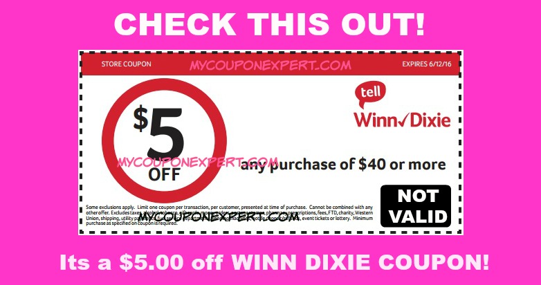 OH MY GOODNESS Its A 5 00 Off Winn Dixie Coupon 