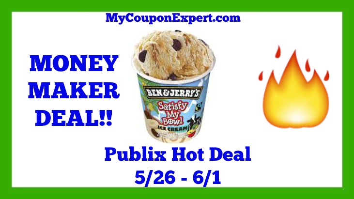 Publix Hot Deal Alert! OVERAGE on Ben & Jerry’s Products Until 6/1